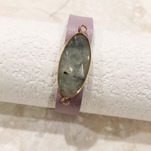 🆕 ELIZA & JANE Lavender Leather Wrap Bracelet